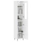 Highboard Hochglanz-Weiß 34,5x34x180 cm Holzwerkstoff Highboard Hochglanz-Weiß 34,5x34x180 cm Holzwerkstoff