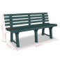 vidaXL Gartenbank 145,5 cm Kunststoff Grün vidaXL Gartenbank 145,5 cm Kunststoff Grün