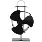 Ofenventilator Wärmebetrieben 3 Blätter Schwarz Ofenventilator Wärmebetrieben 3 Blätter Schwarz