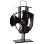 Ofenventilator Wärmebetrieben 3 Blätter Schwarz Ofenventilator Wärmebetrieben 3 Blätter Schwarz