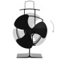 Ofenventilator Wärmebetrieben 3 Blätter Schwarz Ofenventilator Wärmebetrieben 3 Blätter Schwarz