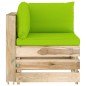 4-Sitzer Outdoor-Sofa mit Kissen Grün Imprägniertes Holz 4-Sitzer Outdoor-Sofa mit Kissen Grün Imprägniertes Holz