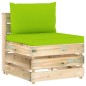 4-Sitzer Outdoor-Sofa mit Kissen Grün Imprägniertes Holz 4-Sitzer Outdoor-Sofa mit Kissen Grün Imprägniertes Holz