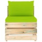 4-Sitzer Outdoor-Sofa mit Kissen Grün Imprägniertes Holz 4-Sitzer Outdoor-Sofa mit Kissen Grün Imprägniertes Holz