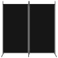 2-tlg. Paravent Schwarz 175x180 cm Stoff 2-tlg. Paravent Schwarz 175x180 cm Stoff