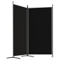2-tlg. Paravent Schwarz 175x180 cm Stoff 2-tlg. Paravent Schwarz 175x180 cm Stoff