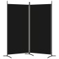 2-tlg. Paravent Schwarz 175x180 cm Stoff 2-tlg. Paravent Schwarz 175x180 cm Stoff