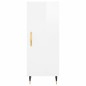 Highboard Hochglanz-Weiß 34,5x34x180 cm Holzwerkstoff Highboard Hochglanz-Weiß 34,5x34x180 cm Holzwerkstoff