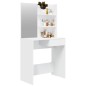 Schminktisch mit Spiegel Weiß 74,5x40x141 cm Schminktisch mit Spiegel Weiß 74,5x40x141 cm