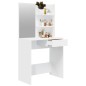 Schminktisch mit Spiegel Weiß 74,5x40x141 cm Schminktisch mit Spiegel Weiß 74,5x40x141 cm