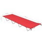 Campingbetten 2 Stk. 180x60x19 cm Oxford-Gewebe und Stahl Rot Campingbetten 2 Stk. 180x60x19 cm Oxford-Gewebe und Stahl Rot