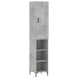 Highboard Betongrau 34,5x34x180 cm Holzwerkstoff Highboard Betongrau 34,5x34x180 cm Holzwerkstoff