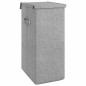 Faltbarer Wäschekorb Grau 26 x 34,5 x 59,5cm Leinenimitat Stoff Faltbarer Wäschekorb Grau 26 x 34,5 x 59,5cm Leinenimitat Stoff