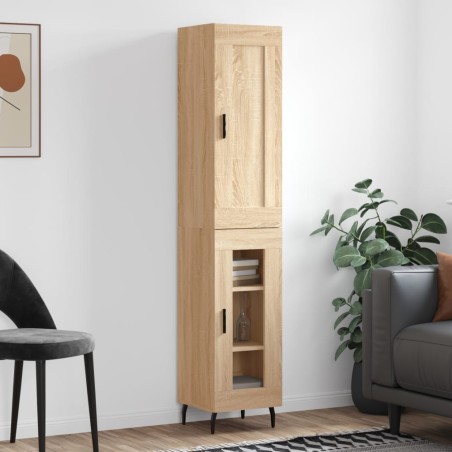 Highboard Sonoma-Eiche 34,5x34x180 cm Holzwerkstoff