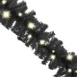 Weihnachtsgirlande mit LED 20 m Schwarz Weihnachtsgirlande mit LED 20 m Schwarz