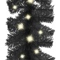 Weihnachtsgirlande mit LED 20 m Schwarz Weihnachtsgirlande mit LED 20 m Schwarz