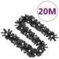 Weihnachtsgirlande mit LED 20 m Schwarz Weihnachtsgirlande mit LED 20 m Schwarz