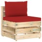 7-tlg. Garten-Lounge-Set mit Kissen Grün Imprägniertes Holz 7-tlg. Garten-Lounge-Set mit Kissen Grün Imprägniertes Holz