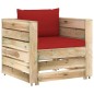 7-tlg. Garten-Lounge-Set mit Kissen Grün Imprägniertes Holz 7-tlg. Garten-Lounge-Set mit Kissen Grün Imprägniertes Holz