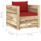 7-tlg. Garten-Lounge-Set mit Kissen Grün Imprägniertes Holz 7-tlg. Garten-Lounge-Set mit Kissen Grün Imprägniertes Holz