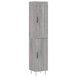 vidaXL Highboard Grau Sonoma 34,5x34x180 cm Holzwerkstoff