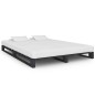 Palettenbett Grau Massivholz Kiefer 140×200 cm Palettenbett Grau Massivholz Kiefer 140×200 cm