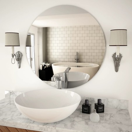 vidaXL Wandspiegel 70 cm Rund Glas 