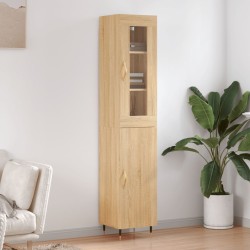 vidaXL Highboard Sonoma-Eiche 34,5x34x180 cm Holzwerkstoff