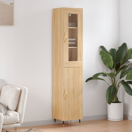vidaXL Highboard Sonoma-Eiche 34,5x34x180 cm Holzwerkstoff