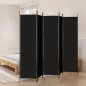 vidaXL 5-tlg. Paravent Schwarz 250x200 cm Stoff vidaXL 5-tlg. Paravent Schwarz 250x200 cm Stoff