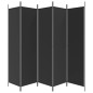 vidaXL 5-tlg. Paravent Schwarz 250x200 cm Stoff vidaXL 5-tlg. Paravent Schwarz 250x200 cm Stoff