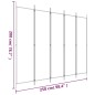 vidaXL 5-tlg. Paravent Schwarz 250x200 cm Stoff vidaXL 5-tlg. Paravent Schwarz 250x200 cm Stoff