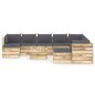 11-tlg. Garten-Lounge-Set mit Kissen Grün Imprägniertes Holz 11-tlg. Garten-Lounge-Set mit Kissen Grün Imprägniertes Holz