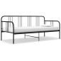 vidaXL Schlafsofa Bettgestell Schwarz Metall 90x200 cm vidaXL Schlafsofa Bettgestell Schwarz Metall 90x200 cm