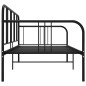 vidaXL Schlafsofa Bettgestell Schwarz Metall 90x200 cm vidaXL Schlafsofa Bettgestell Schwarz Metall 90x200 cm