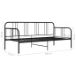 vidaXL Schlafsofa Bettgestell Schwarz Metall 90x200 cm vidaXL Schlafsofa Bettgestell Schwarz Metall 90x200 cm