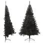 Künstlicher Halb-Weihnachtsbaum mit Ständer Schwarz 210 cm PVC Künstlicher Halb-Weihnachtsbaum mit Ständer Schwarz 210 cm PVC