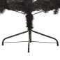 Künstlicher Halb-Weihnachtsbaum mit Ständer Schwarz 210 cm PVC Künstlicher Halb-Weihnachtsbaum mit Ständer Schwarz 210 cm PVC