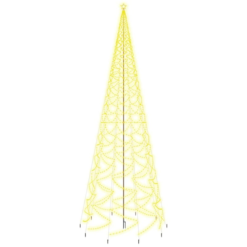 Weihnachtsbaum mit Erdnägeln Warmweiß 3000 LEDs 800 cm Weihnachtsbaum mit Erdnägeln Warmweiß 3000 LEDs 800 cm