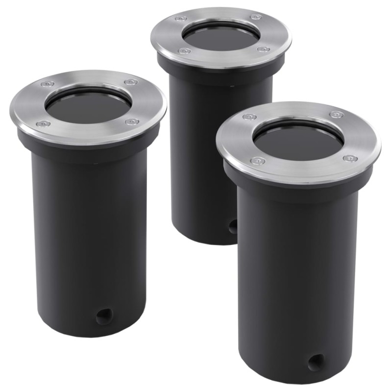 Bodenstrahler Bodenlampe Bodeneinbauleuchten rund 3er Set Bodenstrahler Bodenlampe Bodeneinbauleuchten rund 3er Set
