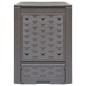 Gartenkomposter Braun 60x60x83 cm 300 L Kunststoff Rattan Gartenkomposter Braun 60x60x83 cm 300 L Kunststoff Rattan