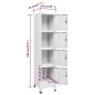 Schließfachschrank mit 4 Fächern 38x45x180 cm Schließfachschrank mit 4 Fächern 38x45x180 cm