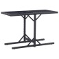 Gartentisch Schwarz 110×53×72 cm Glas und Poly Rattan Gartentisch Schwarz 110×53×72 cm Glas und Poly Rattan