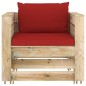 6-tlg. Garten-Lounge-Set mit Kissen Grün Imprägniertes Holz 6-tlg. Garten-Lounge-Set mit Kissen Grün Imprägniertes Holz