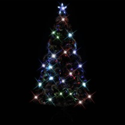 Künstlicher Weihnachtsbaum mit Ständer/LED 150 cm Fiberoptik