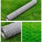 Maschendrahtzaun Verzinkter Stahl Hexagon 1×25 m Silbern Maschendrahtzaun Verzinkter Stahl Hexagon 1×25 m Silbern