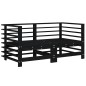 Ecksofas mit Kissen 2 Stk. Schwarz Massivholz Kiefer Ecksofas mit Kissen 2 Stk. Schwarz Massivholz Kiefer