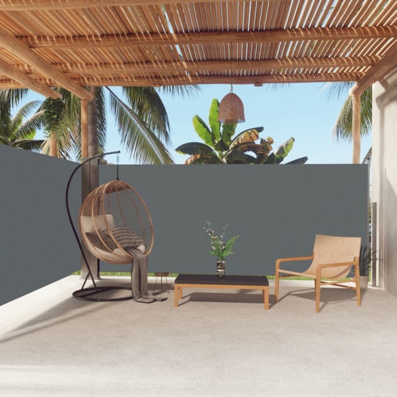 Seitenmarkise Ausziehbar Anthrazit 160x600 cm Seitenmarkise Ausziehbar Anthrazit 160x600 cm