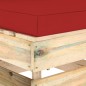 4-Sitzer Outdoor-Sofa mit Kissen Grün Imprägniertes Holz 4-Sitzer Outdoor-Sofa mit Kissen Grün Imprägniertes Holz