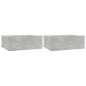 Hängende Nachttische 2 Stk. Betongrau 40x30x15 cm Holzwerkstoff Hängende Nachttische 2 Stk. Betongrau 40x30x15 cm Holzwerkstoff